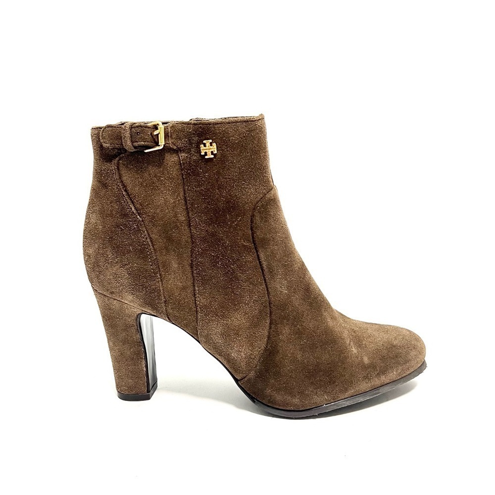 TORY BURCH | Vintage Y2K brown suede heeled ankle boots Milan Bootie